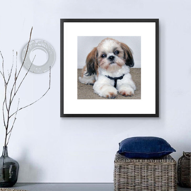 5D DIY Full Drill Diamond Painting Sad Puppy Cross Stitch Embroidery Rhinestones