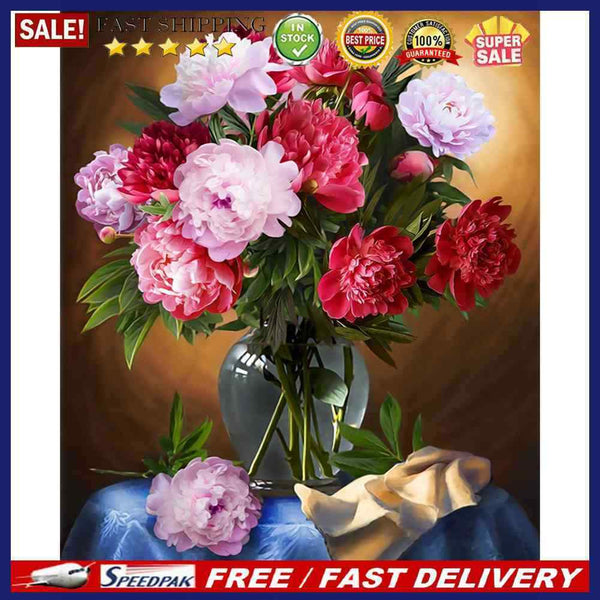 Flower Oil Paint By Numbers Kit DIY Acrylic Painting on Canvas Drawing Picture