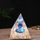 Crystal Orgonite Pyramid Amethyst Peridot Heal Energy Generator Crafts (A) Newly