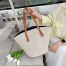 Casual Handmade Straw Portable Shoulder Tote Bag Beach Large Capacity Handbag