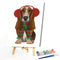 Christmas Puppy Oil Paint By Numbers Kits Canvas Drawing DIY Coloring Picture
