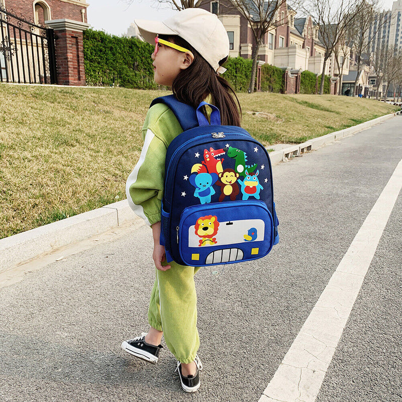 Animal Pattern School Bag for Kids Kindergarten Cartoon Backpack Nylon Handbags