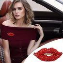 Sexy Women Crystal Lips Costume Brooches Creative Kiss Pin Jewelry (Red) Newly