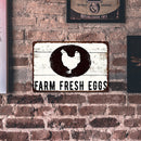 Farm Fresh Eggs Cat Metal Retro Tin Sign Poster Wall Art Home Decor Accessories