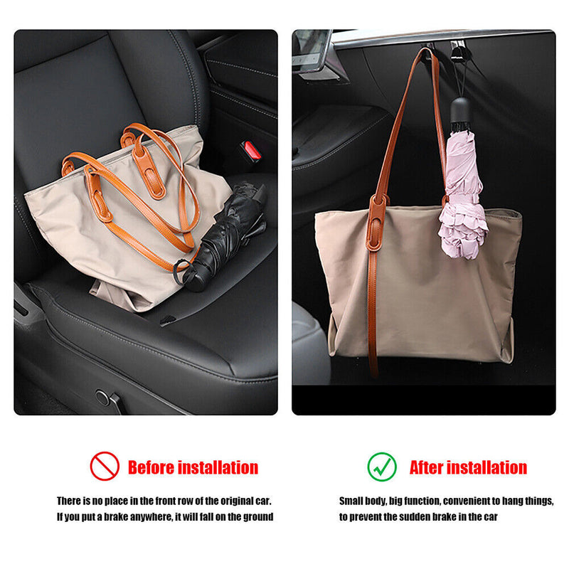 2pcs Car Hooks Hanger for Purses Face Cover Portable Anti Swinging Bag Holders