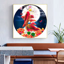 Partial Embroidery Printed DIY 3 Strands Stamped Cross Stitch 11CT Koi Moon Kit
