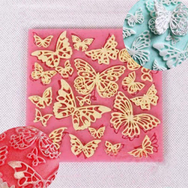 Butterfly Lace Fondant Mould Silicone Cake Mold Baking E8G8 W5G8 Hot Mat N9J2
