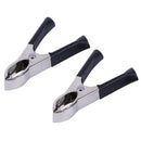 2Red+ 2Black 30A 75mm Nickel Coated Car Battery Test Clips Alligator Clamps