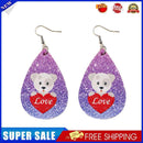 Lightweight Layered Dog Love Teardrop Drop Dangle Earrings Gift for Women Girls