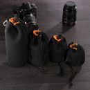 Waterproof Neoprene Camera Lens Pouch Bag Drawstring Protector Case (S-XL)