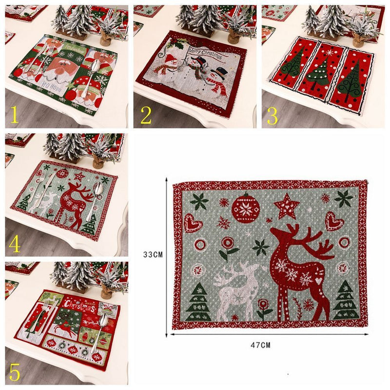 Woven Plate Mats Christmas Table Mats Placemat Ornament Christmas Placemat