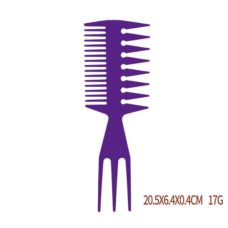 10pcs Ultra Thin Anti Static Flat Head Brush Stainless Steel Comb Styling Too