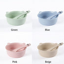 Dinnerware Plastic Bowl Spoon Set Panda Design Wheat Straw Baby Feeding Bowl