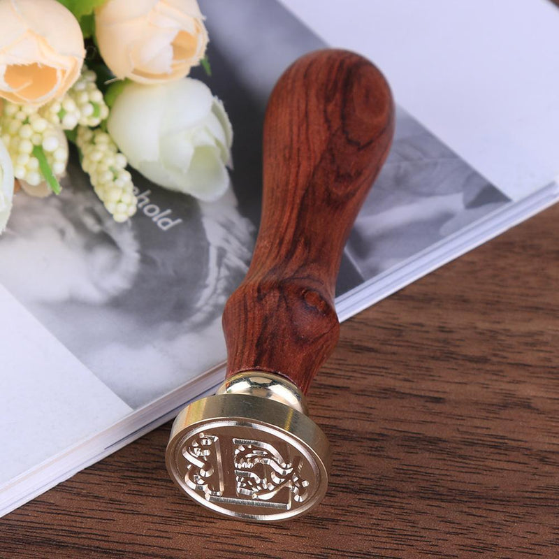 Ancient English Alphabet Letter Metal Seal Wax Stamps Sticks Candles Set (E