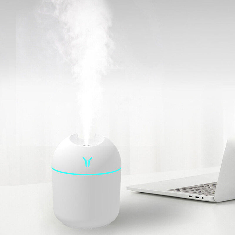 Ultrasonic Air Humidifier Aroma Sprayer USB Essential Oil Diffuser (White)