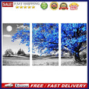 Canvas Paint By Numbers Blue Tree Oil Hand Painted Drawing Kit Home Decoration