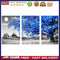 Canvas Paint By Numbers Blue Tree Oil Hand Painted Drawing Kit Home Decoration