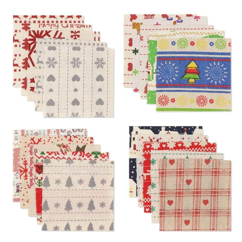 DIY Accessories Snow Santa Clause Christmas Fabric Xmas Printed Cotton Cloth