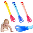 Tools Soft Temperature Sensing Spoon Fork Toddler Flatware Silicone Spoon
