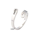 Opening Rings Stainless Steel Couple Love Hope Friendship Jewelry Accessories