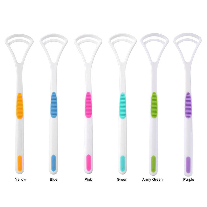 Tongue Brush Tongue Scraper Cleaner Oral Care Tongue Cleaning Tool (Green)