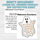Halloween Countdown Calendar Poster Festive Atmosphere Pendant Wall Decor`