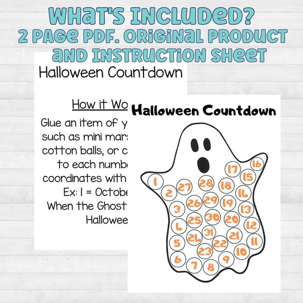 Halloween Countdown Calendar Poster Festive Atmosphere Pendant Wall Decor`