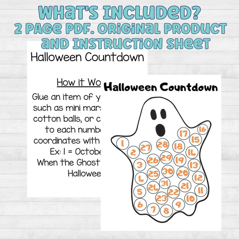 Halloween Countdown Calendar Poster Festive Atmosphere Pendant Wall Decor`