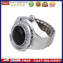 Charm Electronic Quartz Agate Round Elastic Finger Ring Watch Women Jewelry
