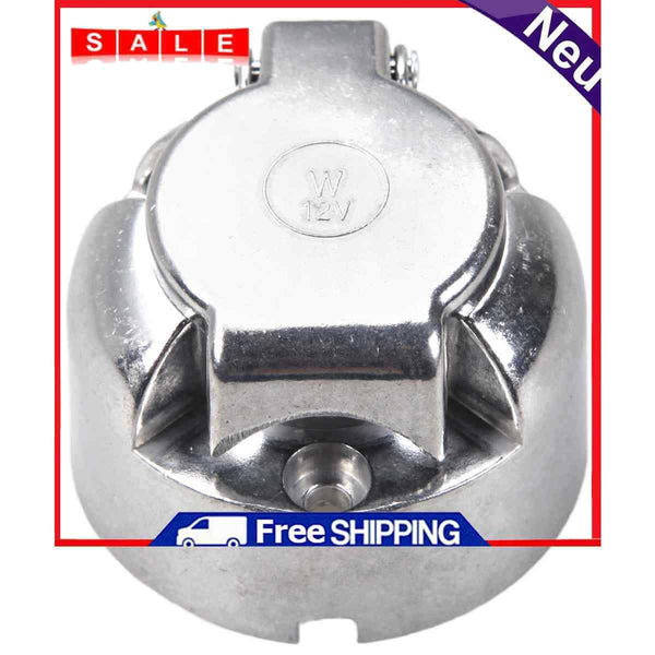 7 PIN ROUND MALE FEMALE METAL CARAVAN TRAILER PART BOAT