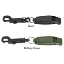 Dual Frequency Emergency Whistle with Hook Portable Rescue Whistle (Black)