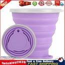 270mL Foldable Silicone Cup Outdoor Retractable Ultra-thin Mug (Purple) Newly