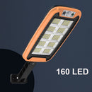 Sensor Lamp Smart Remote Control 160 LED Solar Street Light Security Wall Light