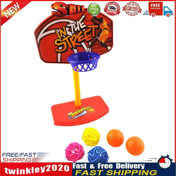 Pet Birds Chew Parakeet Bell Balls Parrot Toys Birdie Basketball Hoop Prop Newly