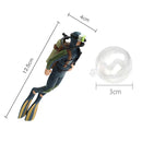 Diver Fish Tank Ornaments Aquarium Landscape Decoration (Orange Long Leg) Newly