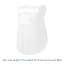 Ice Silk Hanging Ear Face Neck Scarf UV Protection Gaiter Bandana (White) Newly