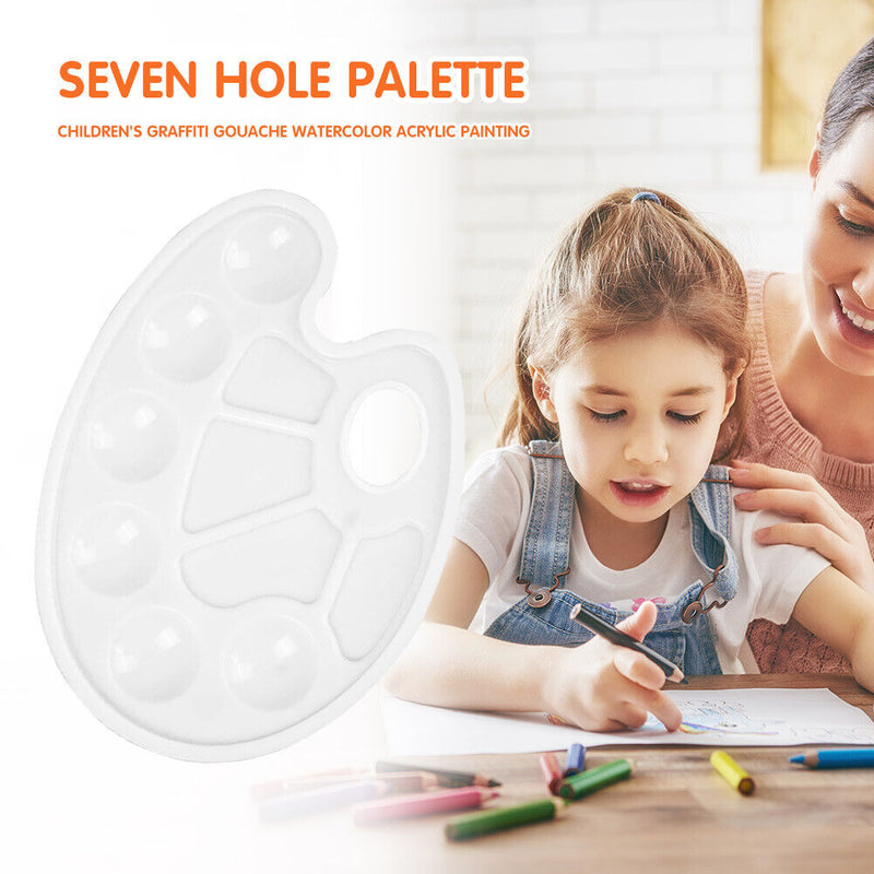 Plastic Palette Art Drawing Tray for Oil Watercolour White Painting Pallet