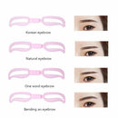 4 Styles Cosmetics Eyebrow Shaper Kit Eyebrow Stencil Thrush Card Grooming