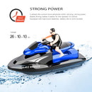 2.4G Waterproof 20km/h RC Boat High Speed Remote Control Motorboat (Blue B)