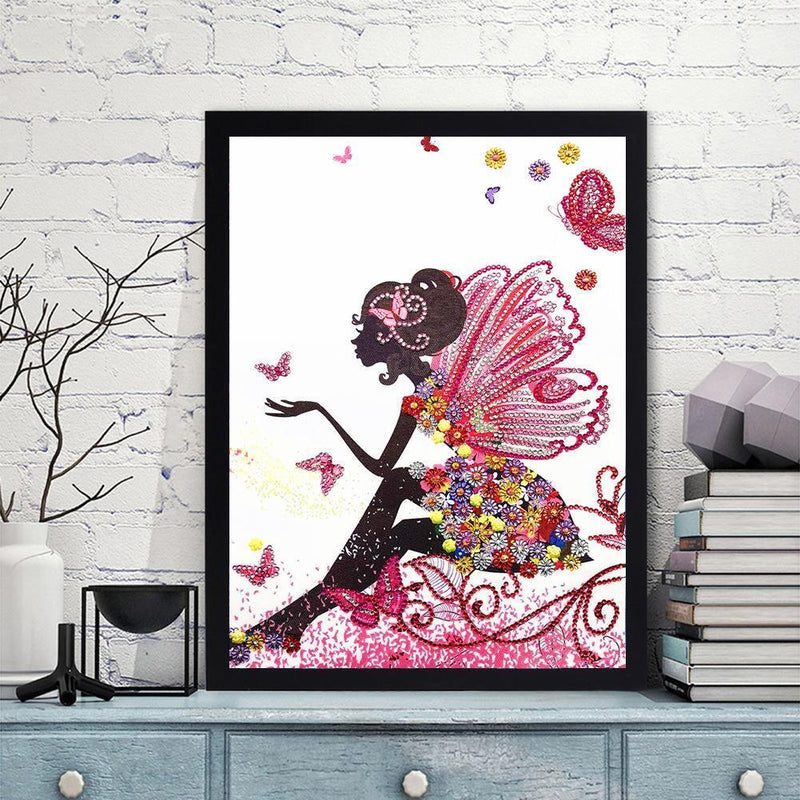 DIY Special-shaped Drills 5D Diamond Girl Painting Cross Stitch (r8043)