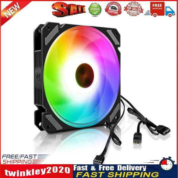 COOLMOON CPU Cooler ARGB 120mm 4 Pin Radiator PC Computer Case Cooling Fan Newly