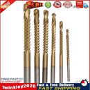 6Pcs HSS High Speed Steel Titanium Coated Drill Bit Set 3/4/5/6/6.5/8mm Newly