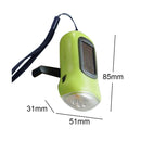 Hand Crank Solar Dynamo Torch Lamp Outdoor Emergency LED Flashlight (green)