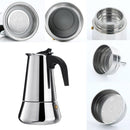 Big Belly Stove Mocha Coffee Pot Moka Stainless Steel Coffee Maker (300ml)