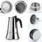 Big Belly Stove Mocha Coffee Pot Moka Stainless Steel Coffee Maker (300ml)