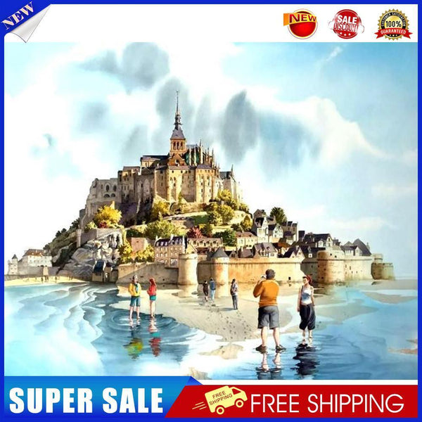 Castle Oil Paint By Numbers Kit DIY Acrylic Painting on Canvas Frameless