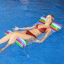 Horizontal Striped Water Hammock Reusable Inflatable Pool Floats Recliner Newly