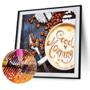 5D DIY Morning Coffee Cup Full Round Diamond Painting Mosaic Abstract Pictures