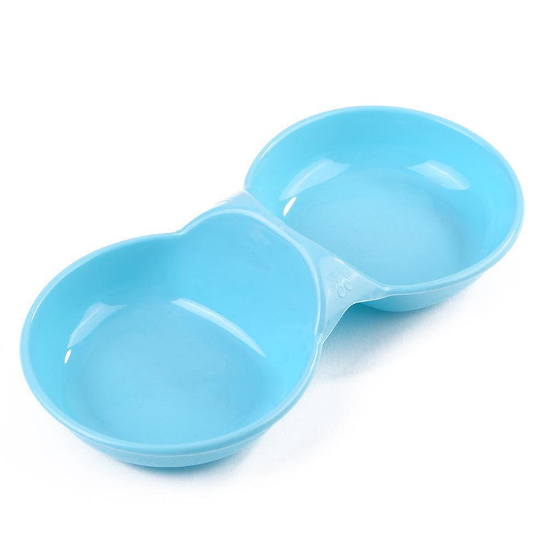 Dog Cat Double Bowl Puppy Food Water Feeder Dish Pet Feeding Drinking Dishes