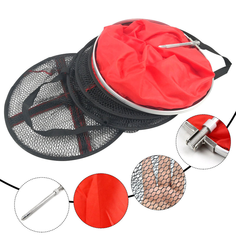 Aluminum Fishing Net Cage Foldable Floating Wire Fish Basket (35cmx2m) Newly